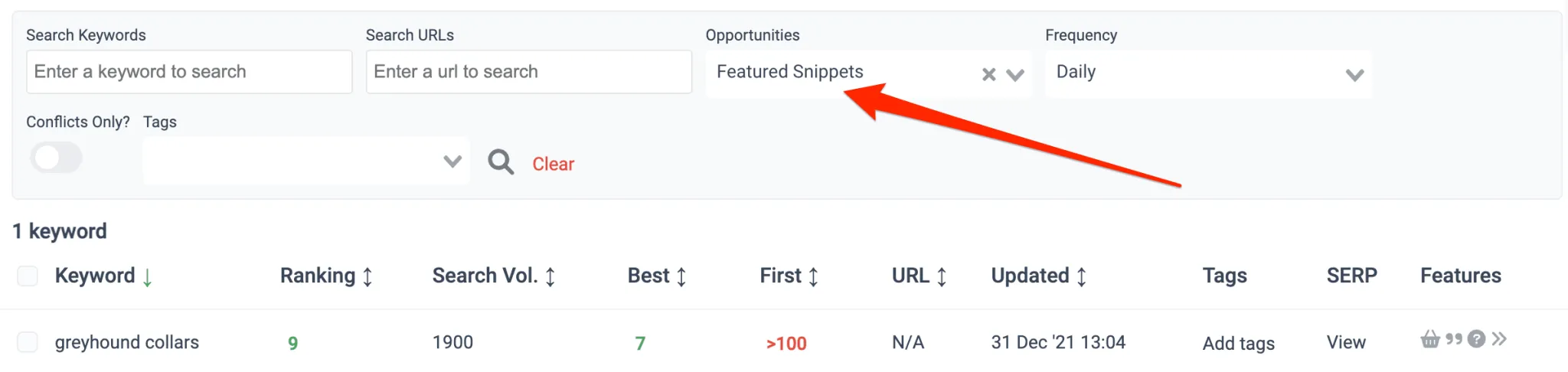 Featured Snippet Opportunities